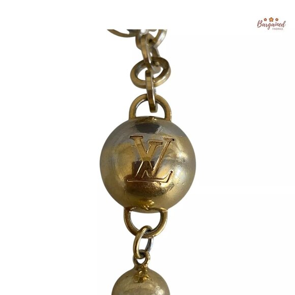 Authentic LOUIS VUITTON Goldtone Metal Swing Key Holder And Bag Charm - Picture 5 of 7